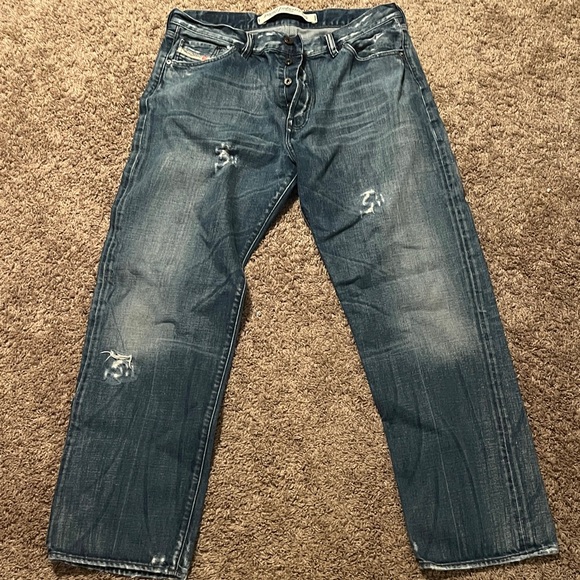 Diesel Other - Diesel Relaxed Fit Distressed Blue Jeans